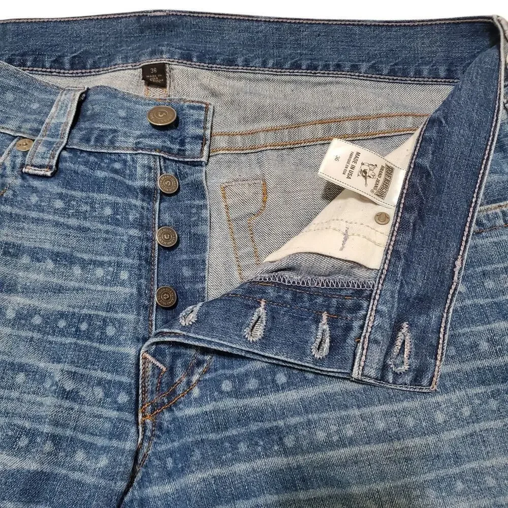 True Religion Y2K Geno Cut-Off Jean Shorts Jorts 36 Made in USA
